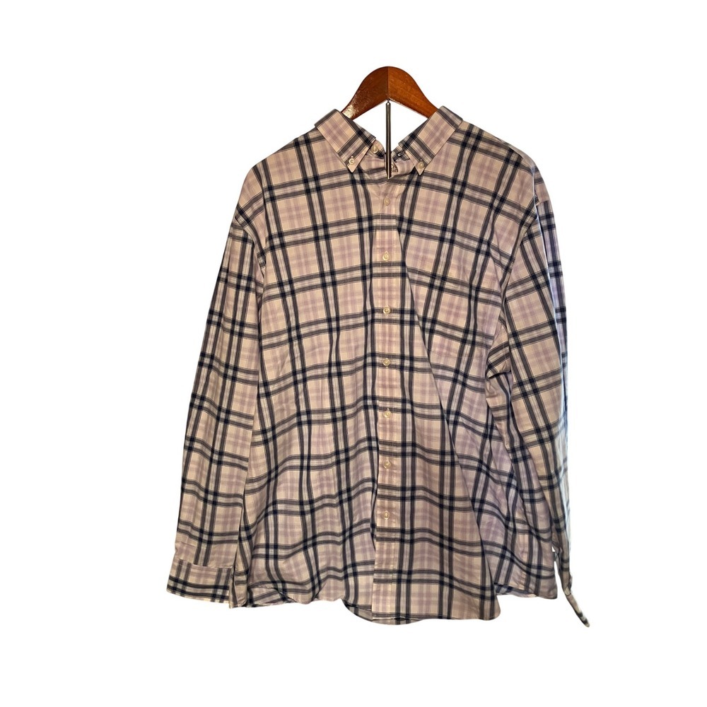 Croft & Barrow Mens XXL Button Down Plaid Long Sleeve Shirt